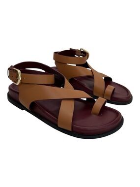 Free People Anya Criss Cross Footbed Sandals Women’s Size 7 Boho Summer Festival